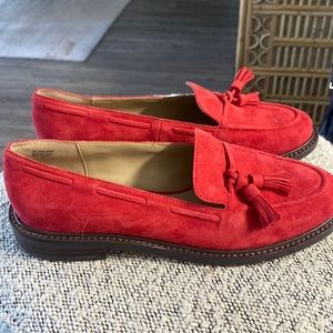Red loafers Ann Taylor No scratches barely used twice!